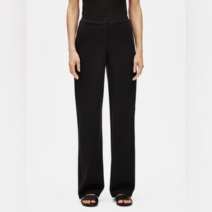 NWT Eileen Fisher Flex Tencel Ponte Straight Pant Black Size Medium
